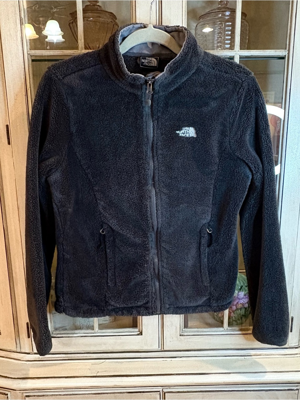 The North Face Women's Charcoal Black Teddy Fleece Jacket